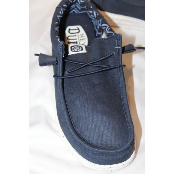 Hey Dude Men\'s Wally Casual Slip On Sneakers NAVY BLUE Sz 8‎ NEW